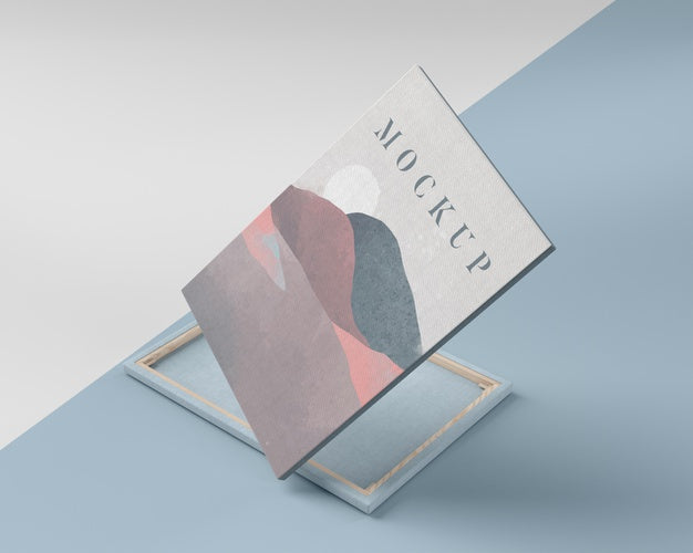 Painting Canvas Mock With Linen Fabric Psd