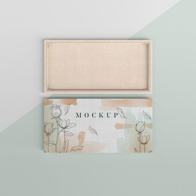 Painting Canvas Mock With Linen Fabric Psd