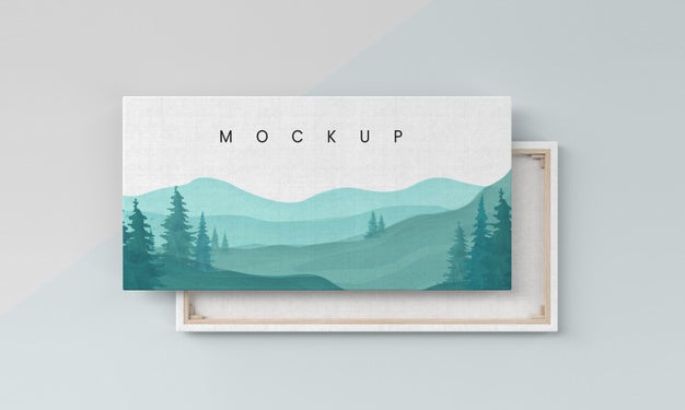 Painting Canvas Mock With Linen Fabric Psd