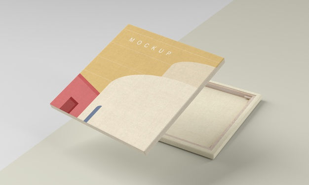 Painting Canvas Mock With Linen Fabric Psd