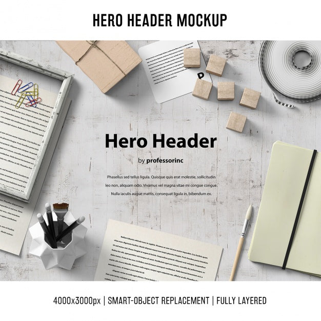 Painting Desk Mock Up Psd