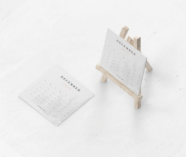 Painting Miniature Support Used For Calendar Psd