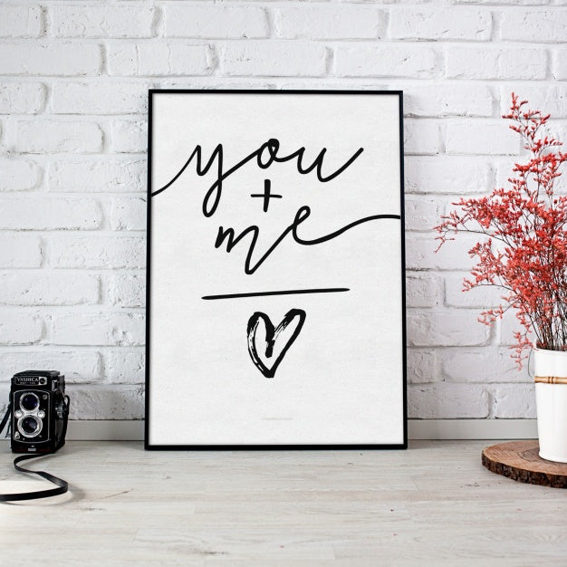 Artistic and Creative White Frame Mockup