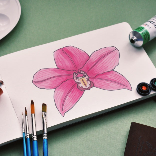 Painting Notebook Mock Up Psd