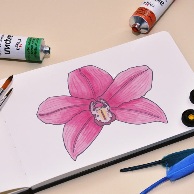 Painting Notebook Mock Up Psd