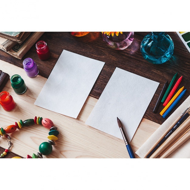 Painting Paper Mock Up Design Psd