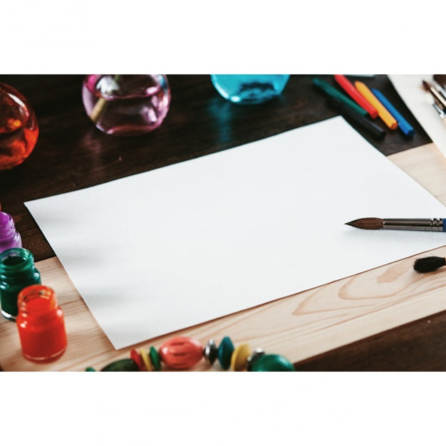 Painting Paper Mock Up Design Psd