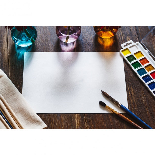 Painting Paper Mock Up Design Psd