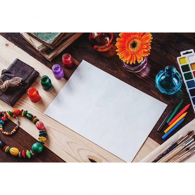 Painting Paper Mock Up Design Psd