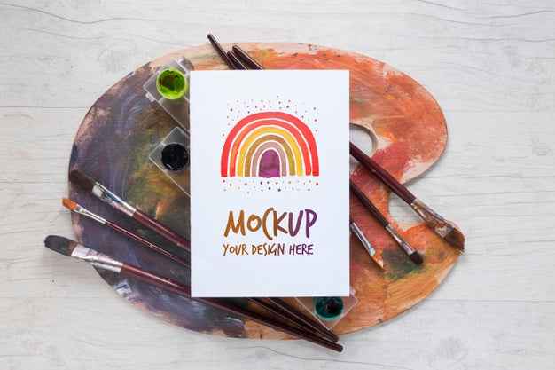 Painting Watercolors And Brushes Psd