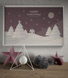 Painting With Christmas Theme Mock-Up Psd