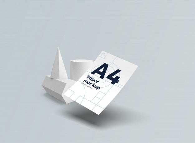 Paper A4 Mockup Gravity Psd Psd