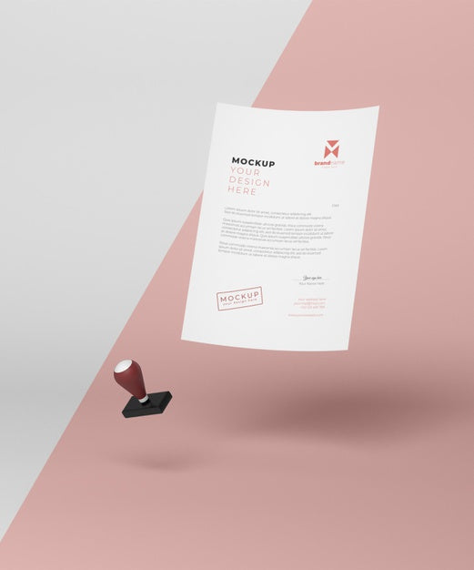 Paper And Seal Mock-Up Arrangement Psd