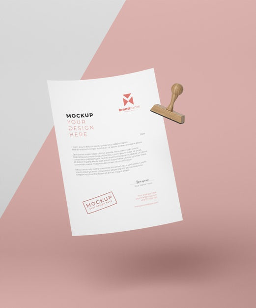 Paper And Seal Mock-Up Assortment Psd