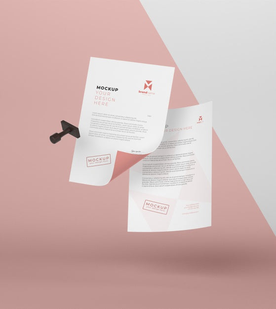 Paper And Seal Mock-Up Composition Psd