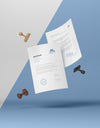 Paper And Seal Mock-Up Composition Psd