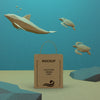 Paper Bag And Sea Life Underwater With Mock-Up Psd