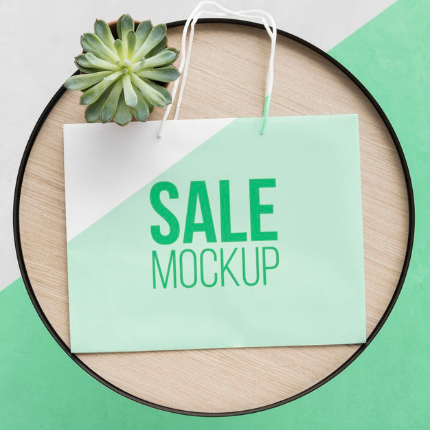 Paper Bag Concept With Mock-Up Psd