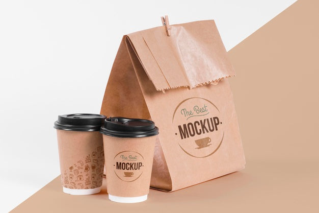 Paper Bag Concept With Mock-Up Psd