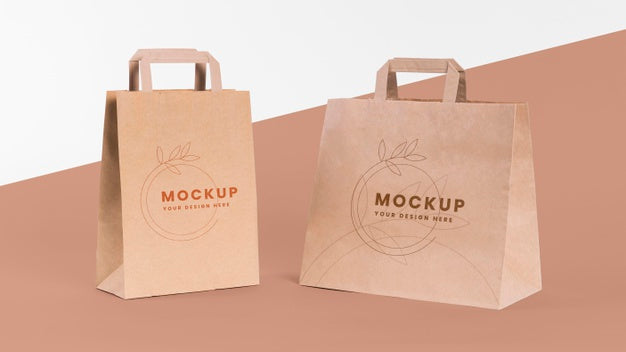 Paper Bag Concept With Mock-Up Psd