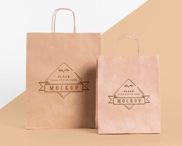 Paper Bag Concept With Mock-Up Psd