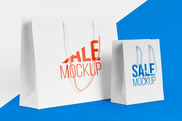Paper Bag Concept With Mock-Up Psd