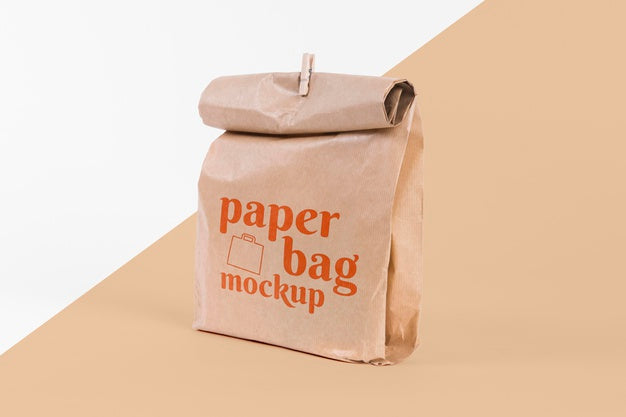 Paper Bag Concept With Mock-Up Psd