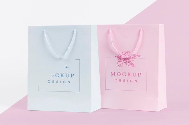 Paper Bag Concept With Mock-Up Psd