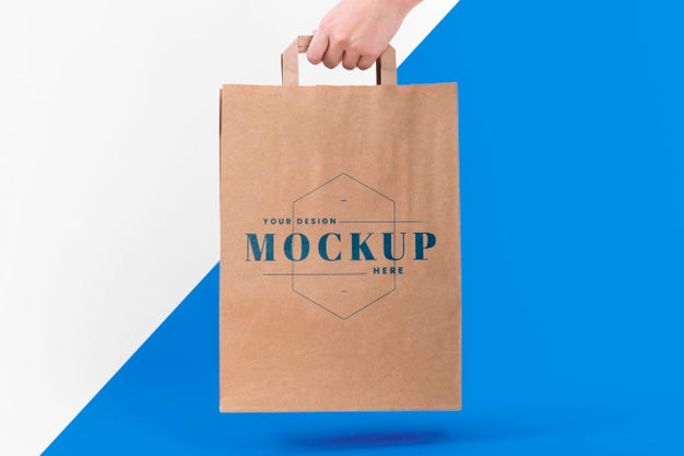 Paper Bag Concept With Mock-Up Psd