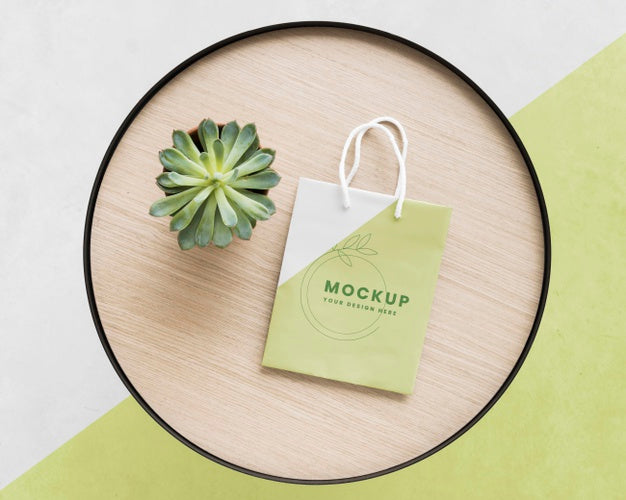 Paper Bag Concept With Mock-Up Psd