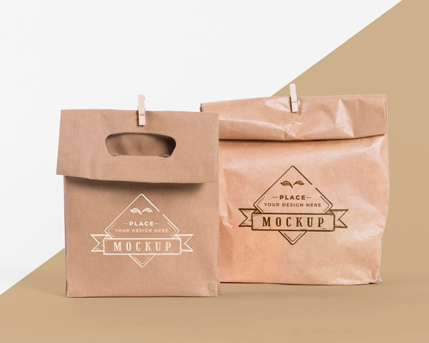 Paper Bag Concept With Mock-Up Psd