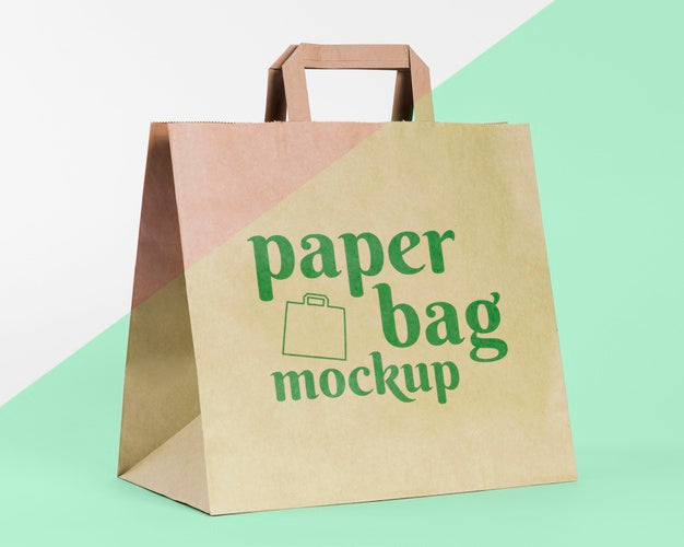 Paper Bag Concept With Mock-Up Psd
