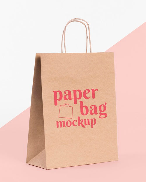 Paper Bag Concept With Mock-Up Psd