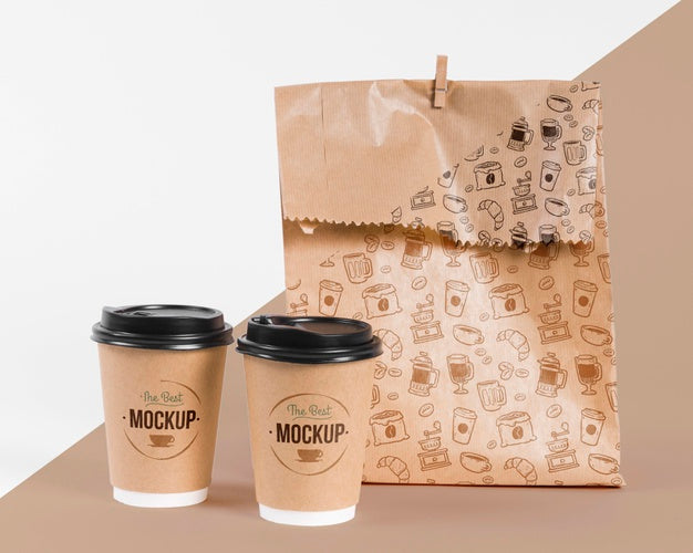 Paper Bag Concept With Mock-Up Psd