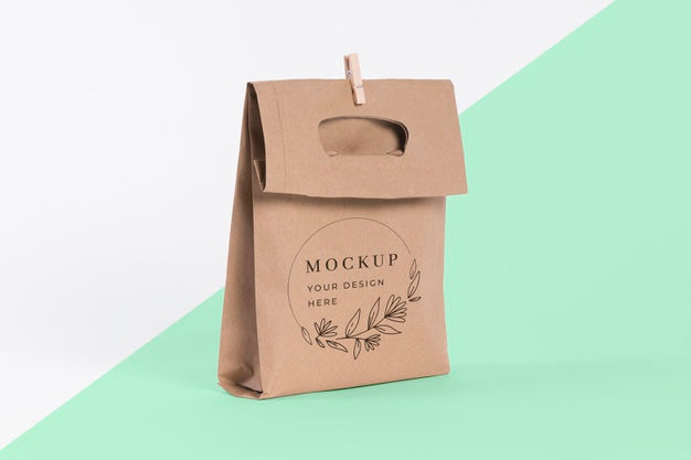 Paper Bag Concept With Mock-Up Psd