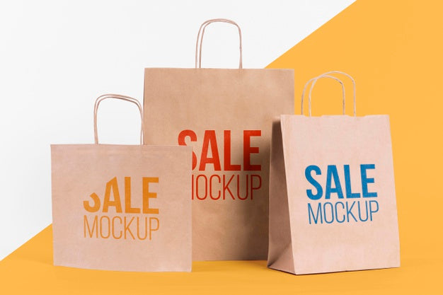 Paper Bag Concept With Mock-Up Psd