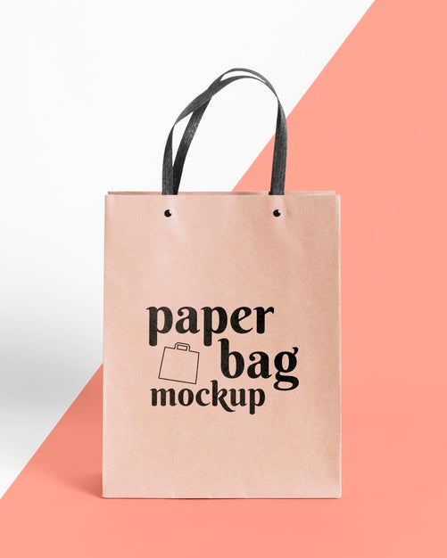 Paper Bag Concept With Mock-Up Psd