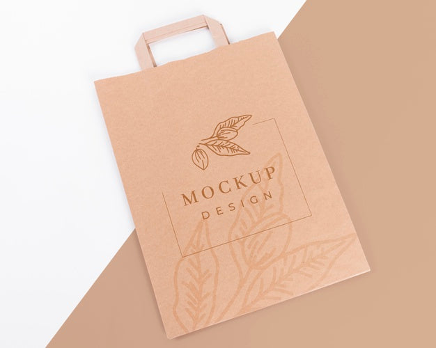 Paper Bag Concept With Mock-Up Psd