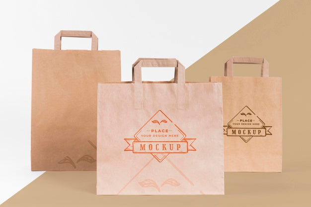 Paper Bag Concept With Mock-Up Psd