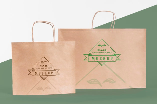 Paper Bag Concept With Mock-Up Psd