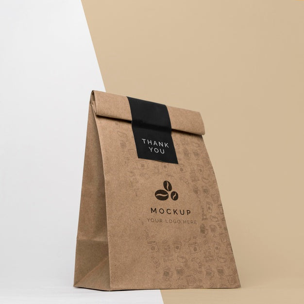 Paper Bag With Coffee Mock Up Psd
