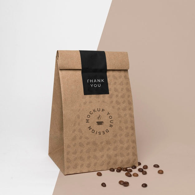 Paper Bag With Coffee Mock Up Psd