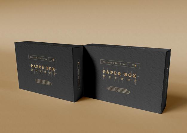 Paper Box Packaging Mockup Psd