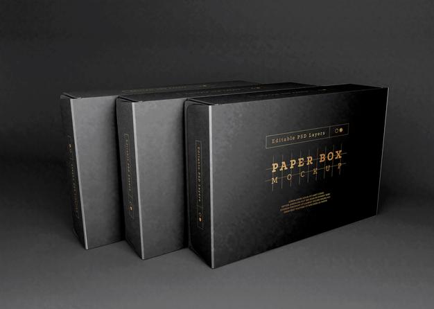 Paper Box Packaging Mockup Psd