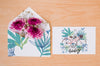 Paper Card Mockup With Floral Decoration Psd