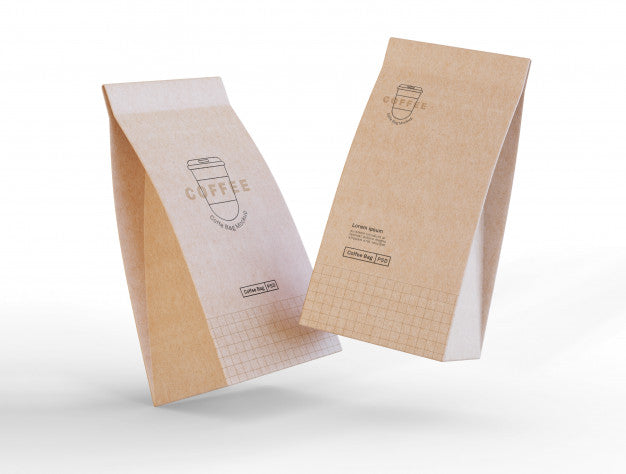 Paper Coffee Bags Mockup Psd