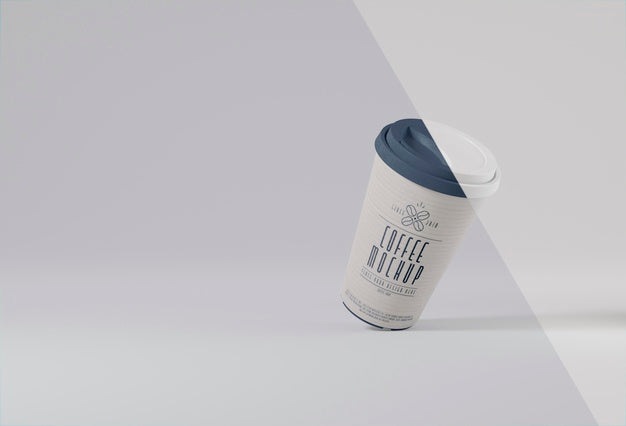 Paper Coffee Cup Levitation Mockup Psd