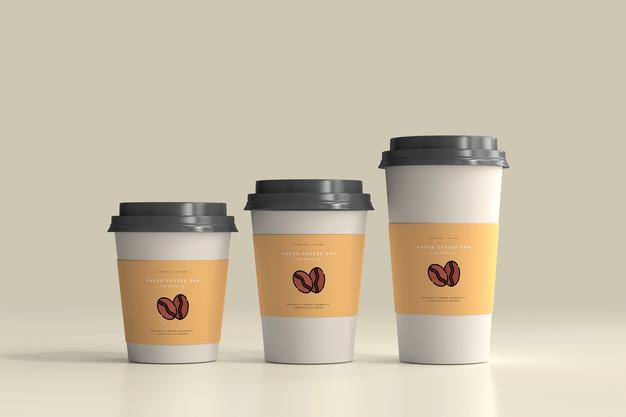 Paper Coffee Cup Mockup Scene Psd