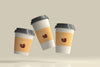 Paper Coffee Cup Mockup Scene Psd