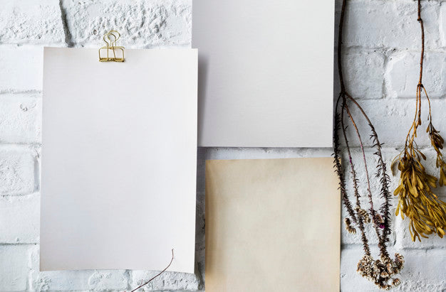 Paper Collection And Flowers Psd